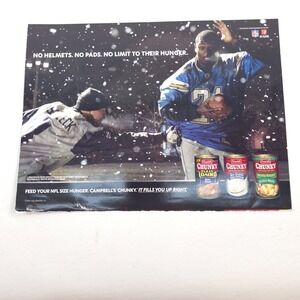 Vintage Campbell's Chunky Soup Print Ad LaDainian Tomlinson NFL Winter Game